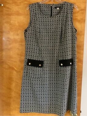 Tommy Hilfiger Black & White Tweed Shift Dress